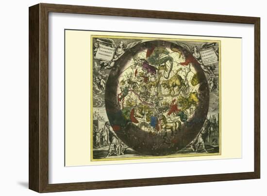 Hemisphaerium Stellatum Boreale Cum Subiecto-Andreas Cellarius-Framed Art Print