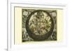 Hemisphaerium Stellatum Boreale Cum Subiecto-Andreas Cellarius-Framed Premium Giclee Print