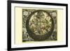 Hemisphaerium Stellatum Boreale Cum Subiecto-Andreas Cellarius-Framed Premium Giclee Print