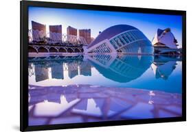 Hemispheric Buildings, City of Arts and Sciences, Valencia, Spain, Europe-Laura Grier-Framed Photographic Print