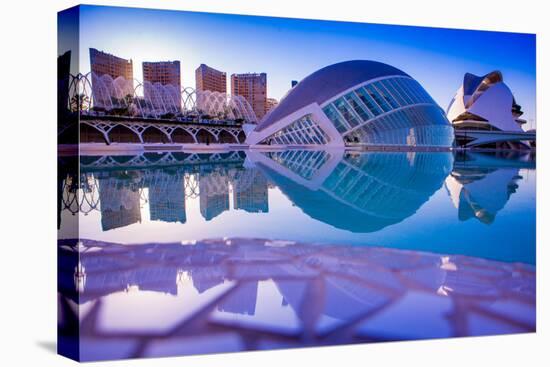 Hemispheric Buildings, City of Arts and Sciences, Valencia, Spain, Europe-Laura Grier-Stretched Canvas