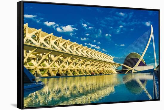 Hemispheric Buildings, City of Arts and Sciences, Valencia, Spain, Europe-Laura Grier-Framed Stretched Canvas