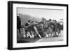 Hempstead High School Cheerleaders Chanting a Cheer as They Encircle the School's Tiger Mascot-Gordon Parks-Framed Photographic Print