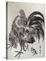 Hen and Chick, Japanese Wood-Cut Print-Lantern Press-Stretched Canvas