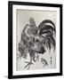 Hen and Chick, Japanese Wood-Cut Print-Lantern Press-Framed Art Print