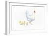 Hen and Chickens-Emily Adams-Framed Art Print