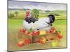 Hen in a Box of Apples, 1990-E.B. Watts-Mounted Giclee Print