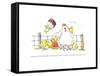 Hen Mom-Jennifer Zsolt-Framed Stretched Canvas