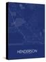 Henderson, United States of America Blue Map-null-Stretched Canvas