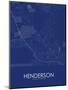 Henderson, United States of America Blue Map-null-Mounted Poster