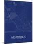 Henderson, United States of America Blue Map-null-Mounted Poster