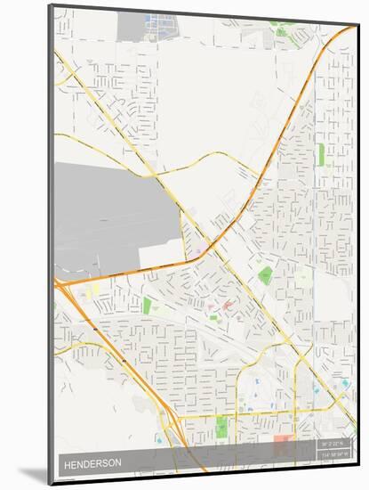 Henderson, United States of America Map-null-Mounted Poster