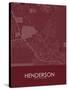 Henderson, United States of America Red Map-null-Stretched Canvas