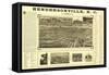 Hendersonville, North Carolina - Panoramic Map-Lantern Press-Framed Stretched Canvas