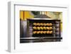 Hendlbraterei' (grilled chicken station in festival tent), Oktoberfest-Christine Meder stage-art.de-Framed Photographic Print