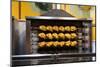 Hendlbraterei' (grilled chicken station in festival tent), Oktoberfest-Christine Meder stage-art.de-Mounted Photographic Print