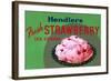 Hendler's Fresh Strawberry Ice Cream-null-Framed Art Print