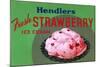 Hendler's Fresh Strawberry Ice Cream-null-Mounted Art Print