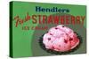 Hendler's Fresh Strawberry Ice Cream-null-Stretched Canvas