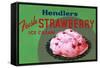 Hendler's Fresh Strawberry Ice Cream-null-Framed Stretched Canvas