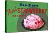 Hendler's Fresh Strawberry Ice Cream-null-Stretched Canvas