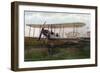 Hendon, England - Army Biplane at Farnborough Air Show-Lantern Press-Framed Art Print