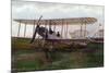 Hendon, England - Army Biplane at Farnborough Air Show-Lantern Press-Mounted Premium Giclee Print
