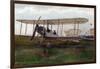 Hendon, England - Army Biplane at Farnborough Air Show-Lantern Press-Framed Art Print