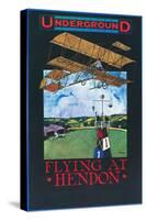 Hendon, England - Grahame-White And Plane over Aerodrome Poster-Lantern Press-Stretched Canvas