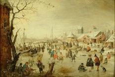 Winter Scene with Ice Skaters, C1608-Hendrick Avercamp-Giclee Print