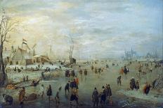 Winter Landscape with Ice Skaters, 1608-Hendrick Avercamp-Art Print