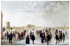 Winter Landscape on the River Ijsel Near Kampen, C1615-Hendrick Avercamp-Giclee Print