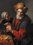 DISTRIBUTION TO THE POOR BY MARIA PALLAES-1657- CANVAS 90.7X178.7CM-INV Nº 2569-HENDRICK BLOEMAERT-Poster