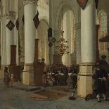 View Inside the Saint Bavo Church in Haarlem During Mass, 1666-Hendrick Cornelisz Van Vliet-Giclee Print