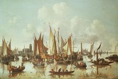 Dutch Ships at Dordrecht Harbour-Hendrick De Meyer-Giclee Print