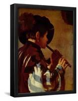 Hendrick Jansz.. Terbrugghen (Flute player) Art Poster Print-null-Framed Poster