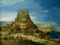 The Building of the Tower of Babel-Hendrick Van Cleve-Framed Stretched Canvas