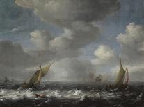 The Spanish Armada Defeated in the English Channel in July 1588-Hendrick van de Sande Bakhuyzen-Framed Stretched Canvas