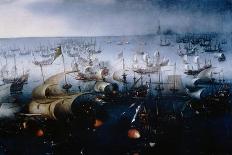 The Spanish Armada Defeated in the English Channel in July 1588-Hendrick van de Sande Bakhuyzen-Stretched Canvas