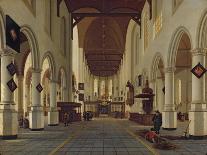 Interior of the Oude Kerk in Delft-Hendrik Cornelisz van Vliet-Framed Stretched Canvas