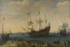 Some East Indiamen Offshore-Hendrik Cornelisz Vroom-Stretched Canvas