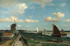 Landscape with Windmill Near Schiedam, 1873-Hendrik Johannes Weissenbruch-Framed Stretched Canvas