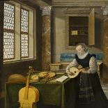 Lady Playing the Lute, c.1610-Hendrik The Younger Steenwyck-Framed Stretched Canvas