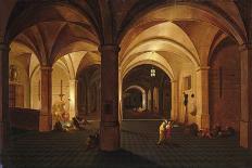 Interior of a Gothic Style Church with Three Naves-Hendrik The Younger Steenwyck-Giclee Print