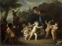 Playing Putti in a Landscape-Hendrik van Limborch-Art Print