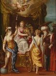 The Holy Family with St Catherine of Alexandria, two Angels and another Female Saint-Hendrik van Balen the Elder-Giclee Print