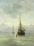 Ships at Anchor Awaiting Passengers-Hendrik Willem Mesdag-Stretched Canvas