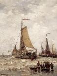 Ships at Anchor Awaiting Passengers-Hendrik Willem Mesdag-Art Print