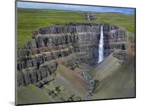 Hengifoss Waterfall-Hans Strand-Mounted Photographic Print