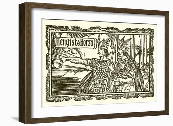 Hengist and Horsa-English School-Framed Giclee Print